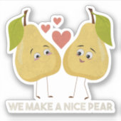 Sticker Pun de fruits : On fait une jolie poire (Devant)