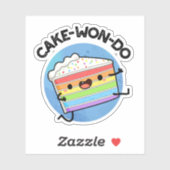 Sticker Pun de gâteau à faire amusant Taekwondo (Feuille)