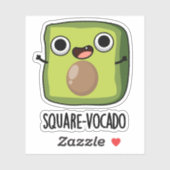 Sticker Pun de l'avocat carrément drôle Cube (Feuille)