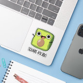 Sticker Pun de l'avocat carrément drôle Cube (Ordinateur portable avec iPhone)