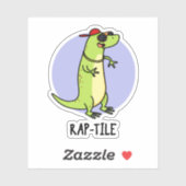 Sticker Pun de lizard en tissu de rap drôle (Feuille)