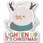Sticker Pun de neige de Noël : Éclairage C'est Noël (Devant)