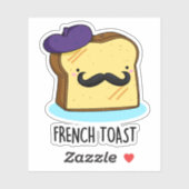 Sticker Pun de pain de pain Funky Toast Français (Feuille)