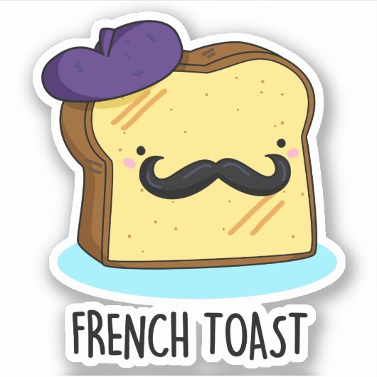 Sticker Pun de pain de pain Funky Toast Français (Devant)