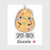 Sticker Pun de pommes de terre drôle tato-tache (Feuille)