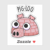 Sticker Pun Igloo Drôle De Pig-loo (Feuille)