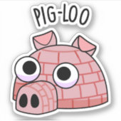 Sticker Pun Igloo Drôle De Pig-loo (Devant)