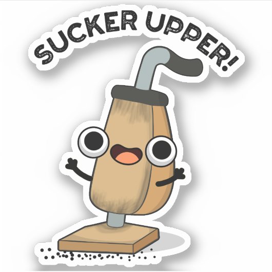 Sticker Pun nettoyant aspirateur suave Upper Funny (Devant)