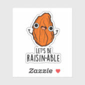 Sticker Pun Raisin Funny Raisin Raisin (Feuille)