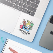 Sticker Pun-tuation Marks Funny Pun de ponctuation (Ordinateur portable avec iPhone)