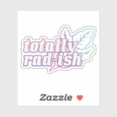 Sticker Pun végétal rétro : Totalement rad (Feuille)