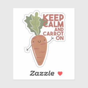 Sticker Pun Veggie : Gardez le calme et la carotte sur Sti
