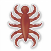 Sticker Punaise de couleur rouge brique (Devant)