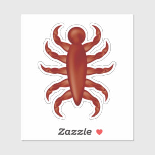 Sticker Punaise de couleur rouge brique