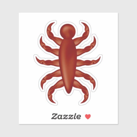 Sticker Punaise de couleur rouge brique (Feuille)