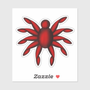 Sticker Punaise rouge à cinq bras