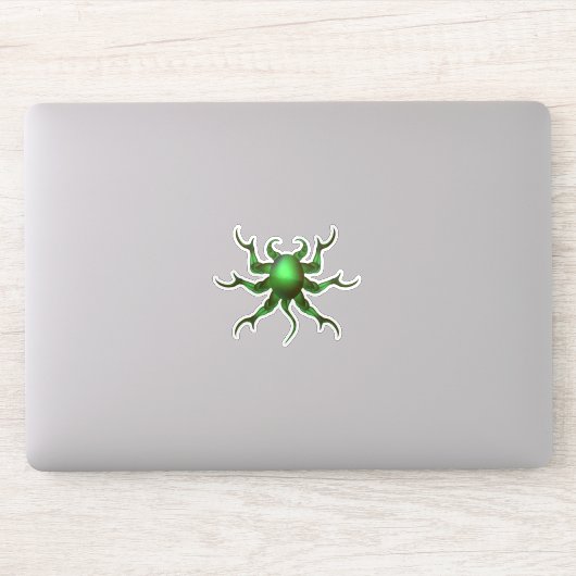 Sticker Punaise verte avec pinces (Ordinateur)