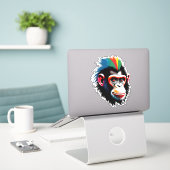 Sticker Punk Chimp (Ordinateur portable sur le bureau)