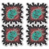 Sticker Punk ne mourra jamais feuille d'autocollant (Devant)