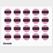 Sticker Punk Princess rose et noir (Feuille)