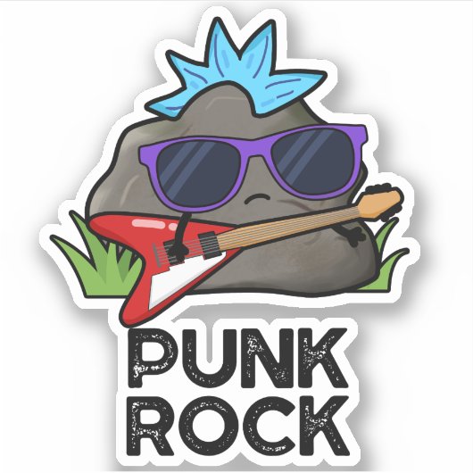 Sticker Punk Rock Funny Music Pun  (Devant)