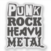 Sticker Punk Rock Metal lourd (Devant)