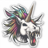Sticker Punk Zombie Unicorn (Devant)