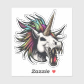 Sticker Punk Zombie Unicorn (Feuille)