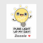 Sticker Puns Allumer Ma Journée Amusante Lampe Pun (Feuille)