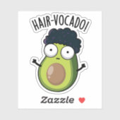 Sticker Puns d'Avocado amusants en coiffure (Feuille)