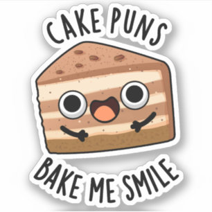 Sticker Puns de gâteaux Bake Me Smile Drôle Pun de nourrit