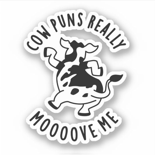 Sticker Puns De Vache Vraiment Mooooooooooooooooook Moi Dr (Devant)