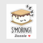 Sticker Puns drôles de Smore Smoring (Feuille)