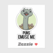 Sticker Puns Emuse Me Drôle Emu Pun (Feuille)
