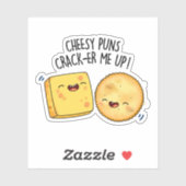 Sticker Puns Fromage Crack Me Up Funny Pun Fromage (Feuille)