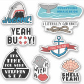 Sticker Puns Nautiques mignons (Devant)