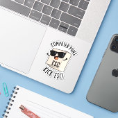 Sticker Puns Ordinateur Kick Esc Funny Clavier Pun (Ordinateur portable avec iPhone)