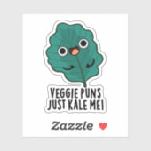 Sticker Puns Veggie Juste Kale Me Drôle Pun De Nourriture (Feuille)