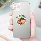Sticker Punta Cana Dominicaine Palm Tree Retro Sunset 80s (Téléphone)