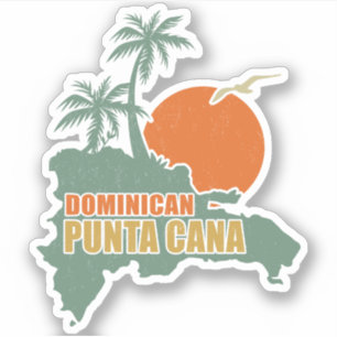 Sticker Punta Cana Dominican - Vacances en famille Vintage