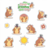Sticker Punxsutawney Phil Groundhog Jour vieux hiver (Devant)
