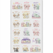 Sticker Puppy Pals – Pack d'autocollants d'humeur mignons (Devant)