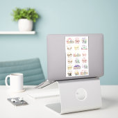 Sticker Puppy Pals – Pack d'autocollants d'humeur mignons (Ordinateur portable sur le bureau)