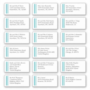 Sticker Purist Blue Line Nom individuel Adresse Expédition