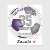Sticker Purple grey kids soccer équipe fête (Feuille)