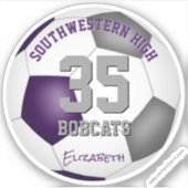 Sticker Purple grey kids soccer équipe fête (Devant)