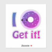 Sticker Purple Kawaii Je ne comprends pas (Feuille)