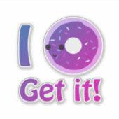 Sticker Purple Kawaii Je ne comprends pas (Devant)