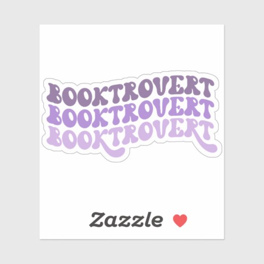 Sticker Purple Multicolore Retro Booktrovert Vinyl (Feuille)