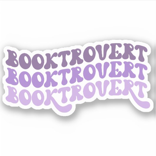 Sticker Purple Multicolore Retro Booktrovert Vinyl (Devant)